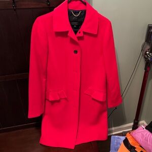 JCREW Italian double cloth Vibrant Red Coat 8T